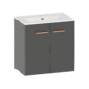 WASH BASIN CABINET STILA SOFT CLOSE 600 GREY